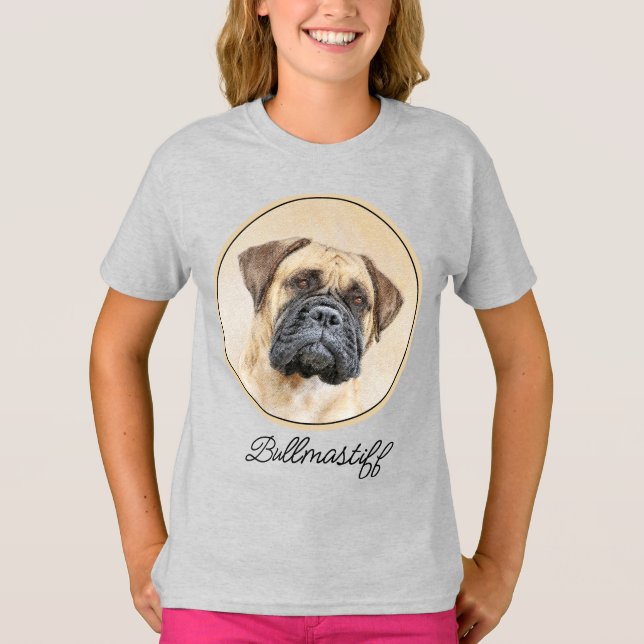 Camiseta Pintura de Bullmastiff - Cute original Perro Art T (Anverso)