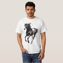 Camiseta Pintura de Caballo Superior