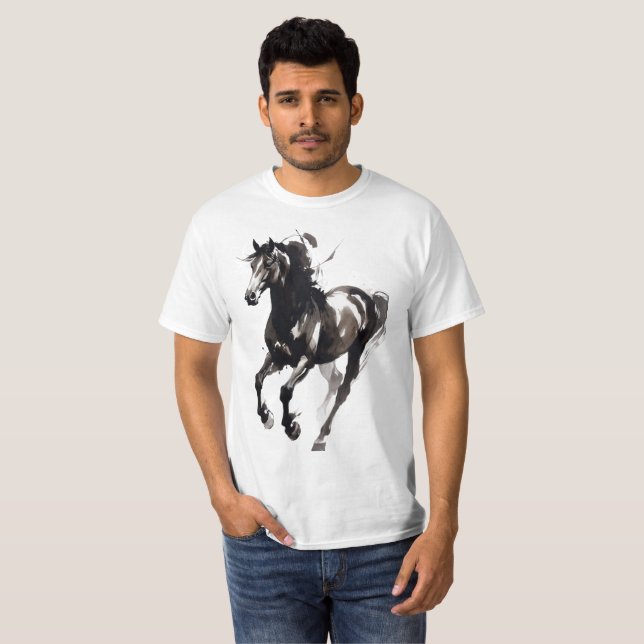Camiseta Pintura de Caballo Superior (Anverso completo)