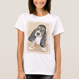 Camiseta Pintura de cachorro de abeja de Basset - Arte Perr