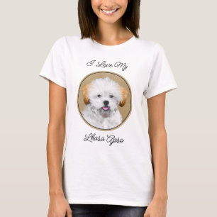 Camiseta Pintura de cachorro de Aprenta Lhasa - Arte de Per