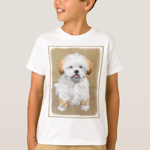 Camiseta Pintura de cachorro de Aprenta Lhasa - Arte de Per