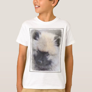 Camiseta Pintura de cachorro de Keeshond - Arte de perro or