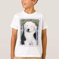 Pintura de cachorro de Old English Sheepdog - Arte
