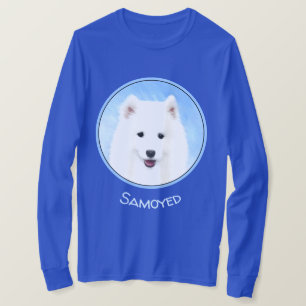 Camiseta Pintura de cachorro Samoyedo - Arte de perro origi