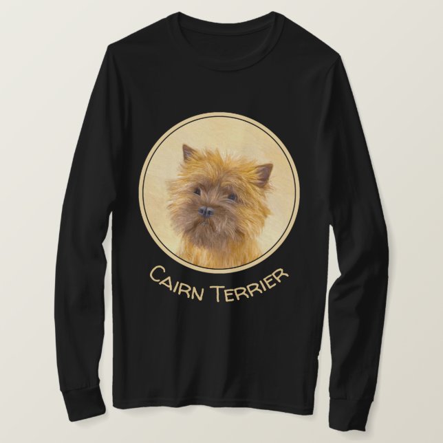 Camiseta Pintura de Cairn Terrier - Arte Perro Original. (Anverso del diseño)