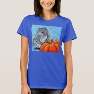 Camiseta Pintura de calabaza de ardilla