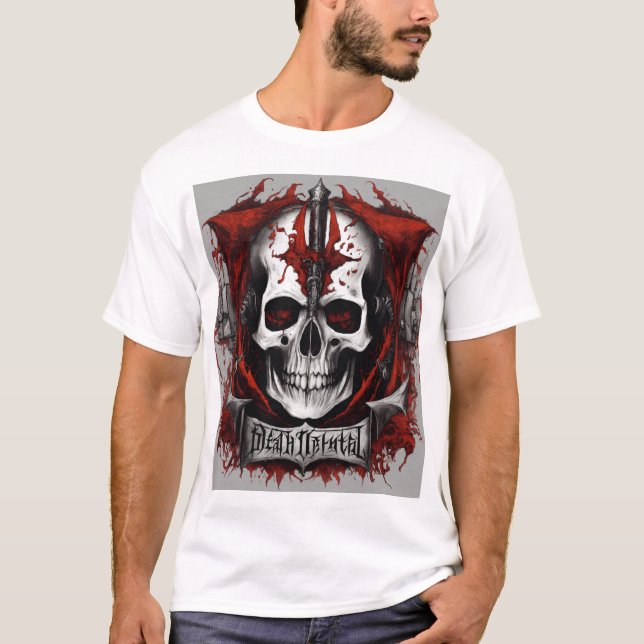 Camiseta Pintura de calavera tribal (Anverso)