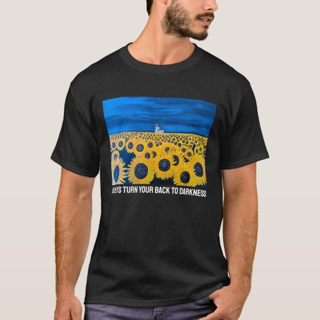 Camiseta Pintura de campo de girasol por Alfred Fox (Anverso)