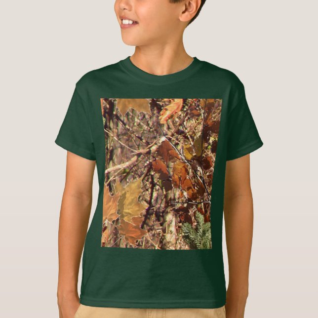 Camiseta Pintura de camuflaje de la naturaleza del otoño de (Anverso)