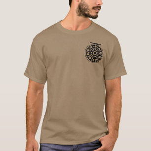 Camiseta Pintura de carrete de pesca de mosca para pescador