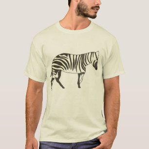 Camiseta Pintura de cebra, fauna y flora silvestres en cami