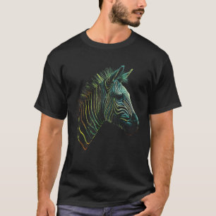 Camiseta Pintura de cebra Lover Animal Motif Zebra 5