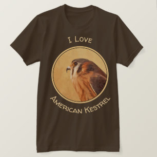 Camiseta Pintura de cernícalo estadounidense - Arte de pája