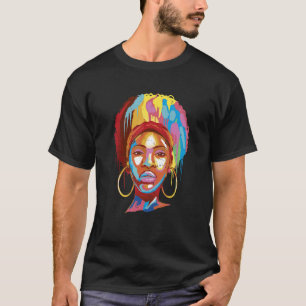 Camiseta Pintura de Chica negro afro