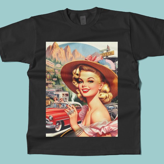 Camiseta Pintura de Chica retro de época (Subido por el creador)