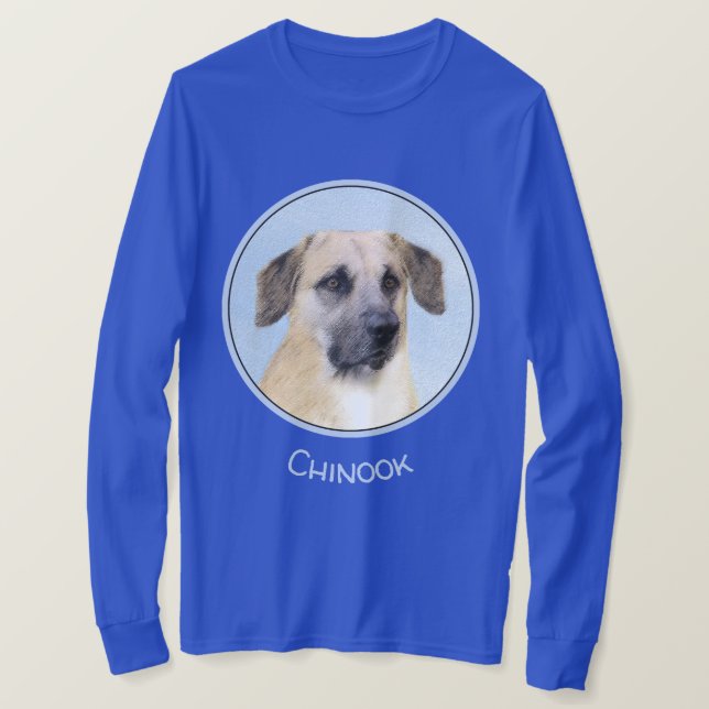 Camiseta Pintura de Chinook (Orejas caídas) - Arte Perro Or (Anverso del diseño)