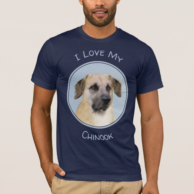 Camiseta Pintura de Chinook (Orejas caídas) - Arte Perro Or (Anverso)
