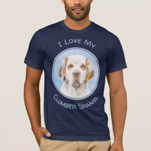 Camiseta Pintura de Clumber Spaniel - Arte de Perro Origina
