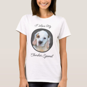 Camiseta Pintura de Clumber Spaniel - Arte de Perro Origina