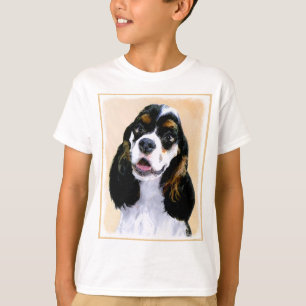 Camiseta Pintura de Cocker Spaniel (Parti) - Arte de Perro