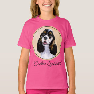 Camiseta Pintura de Cocker Spaniel (Parti) - Arte Perro Ori