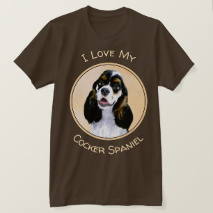 Camiseta Pintura de Cocker Spaniel (Parti) - Arte Perro Ori
