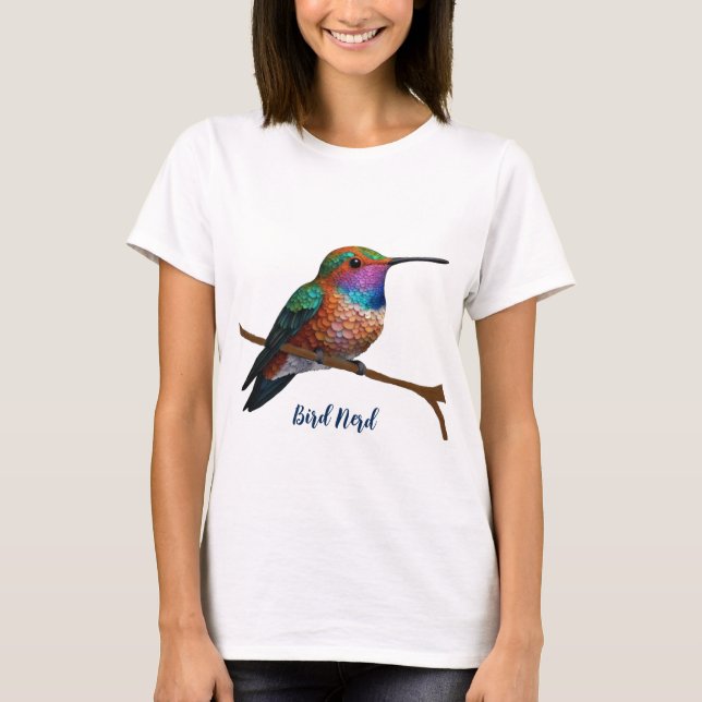 Camiseta Pintura de colibrí de Vibrant Allen (Anverso)
