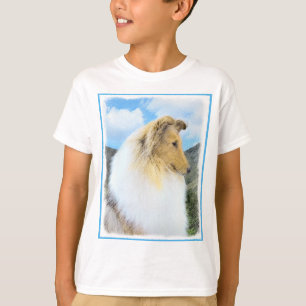 Camiseta Pintura de Collie in Mountains (Rough) - Perro Art