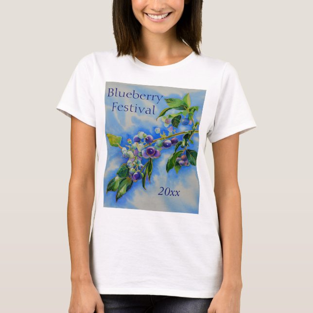Camiseta Pintura de color azul (Anverso)