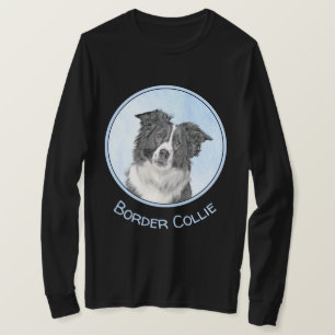 Camiseta Pintura de color de borde - Arte de perro original