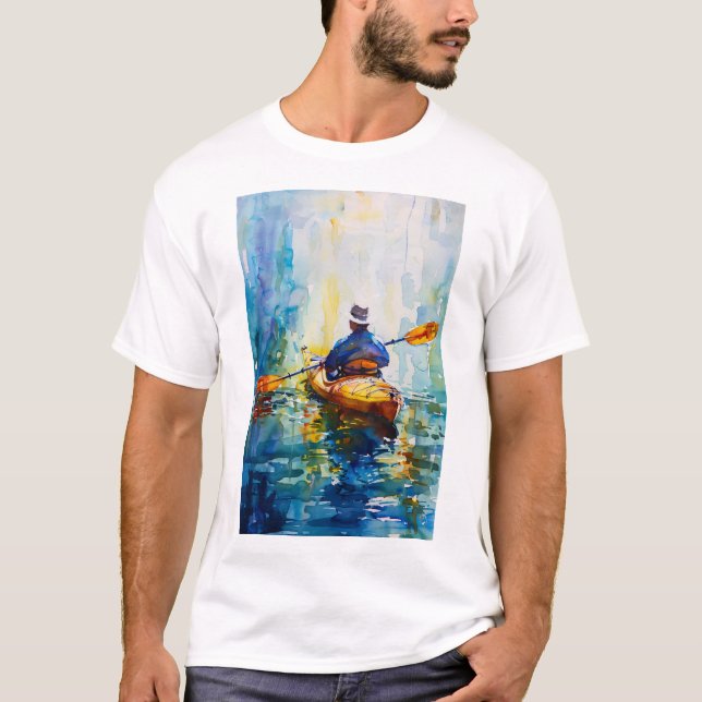 Camiseta Pintura de color kayak (Anverso)