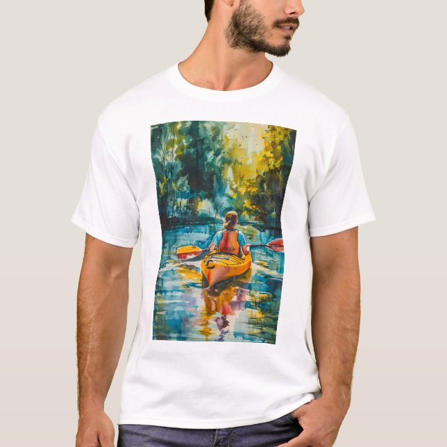 Camiseta Pintura de color kayak (Anverso)