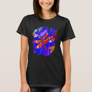 Camiseta Pintura de colores de la libélula Artista de insec