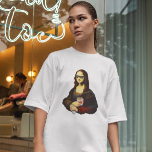 Camiseta Pintura de comida de Mona Lisa Kebab