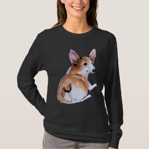 Camiseta Pintura De Corgi Butt Sumie Y Acuarela 754