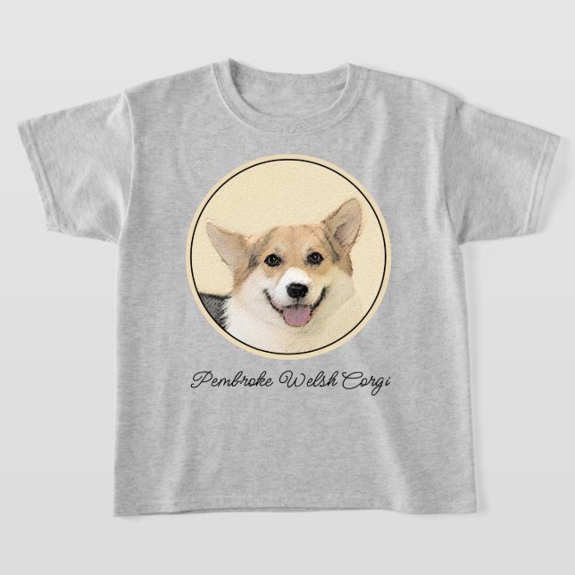 Camiseta Pintura de Corgi galés de Pembroke - Arte Perro Or (Distribución)