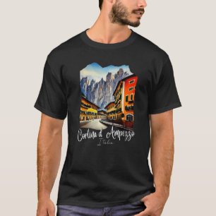 Camiseta Pintura de Cortina d'Ampezzo Dolomiti Cortina d'Am