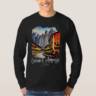 Camiseta Pintura de Cortina d'Ampezzo Dolomiti Cortina d'Am