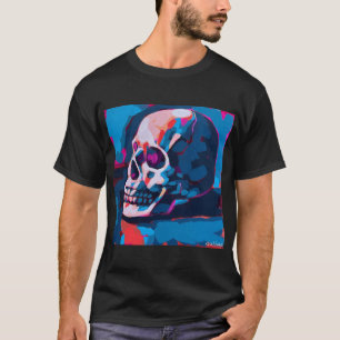 Camiseta Pintura de cráneo cromático