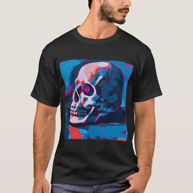 Camiseta Pintura de cráneo cromático (Anverso)
