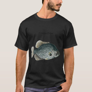 Camiseta Pintura de Crappie Negro de Lago