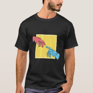 Camiseta Pintura de creación parodia dedos robóticos