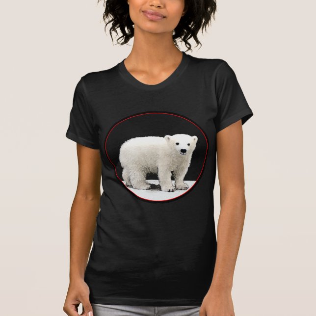 Camiseta Pintura de Cubo de Oso Polar - Arte de Vida Silves (Anverso)