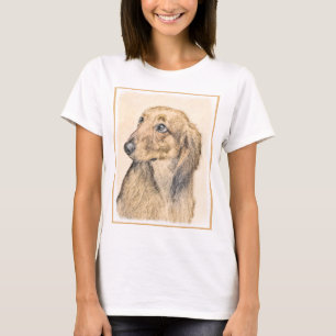 Camiseta Pintura de Dachshund (de cabello largo) - Arte ori
