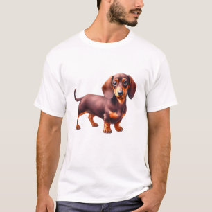 Camiseta Pintura de Dachshund - Paintin acuarela de perro d