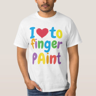 Camiseta pintura de dedo de amor