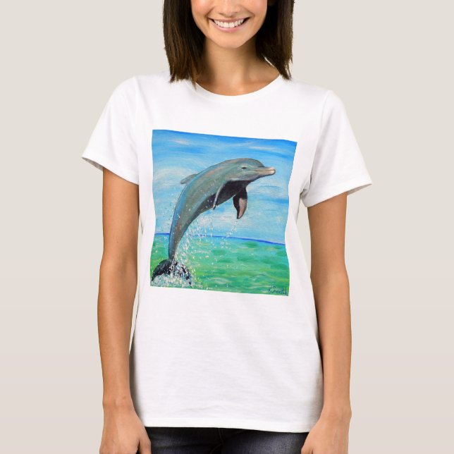 Camiseta Pintura de delfines (Anverso)