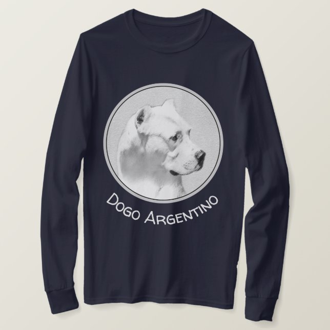 Camiseta Pintura de Dogo Argentino - Arte original del perr (Anverso del diseño)