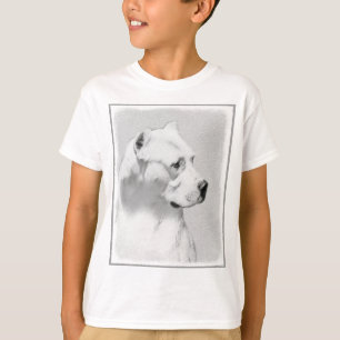 Camiseta Pintura de Dogo Argentino - Arte original del perr
